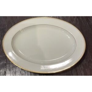 Mikasa Trousdale Ivory China Oval Platter Plate L2801 Japan 14‎ Inch